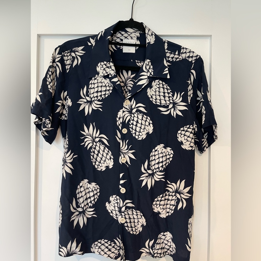 Men’s Sandro Short Sleeve Button Down Shirt